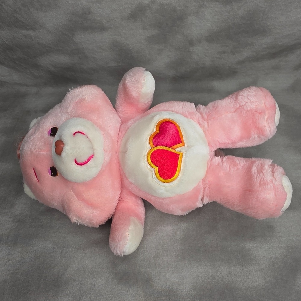 Care Bear Love-A-Lot Bear Vintage 1983 Kenner 13" Pink Plush Heart Belly Patch - Picture 9 of 9